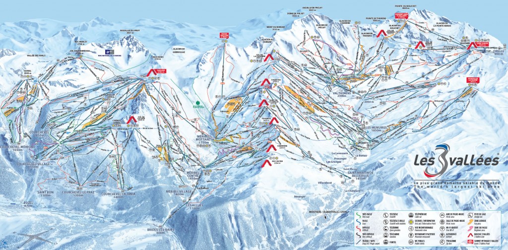 3 valleys piste map