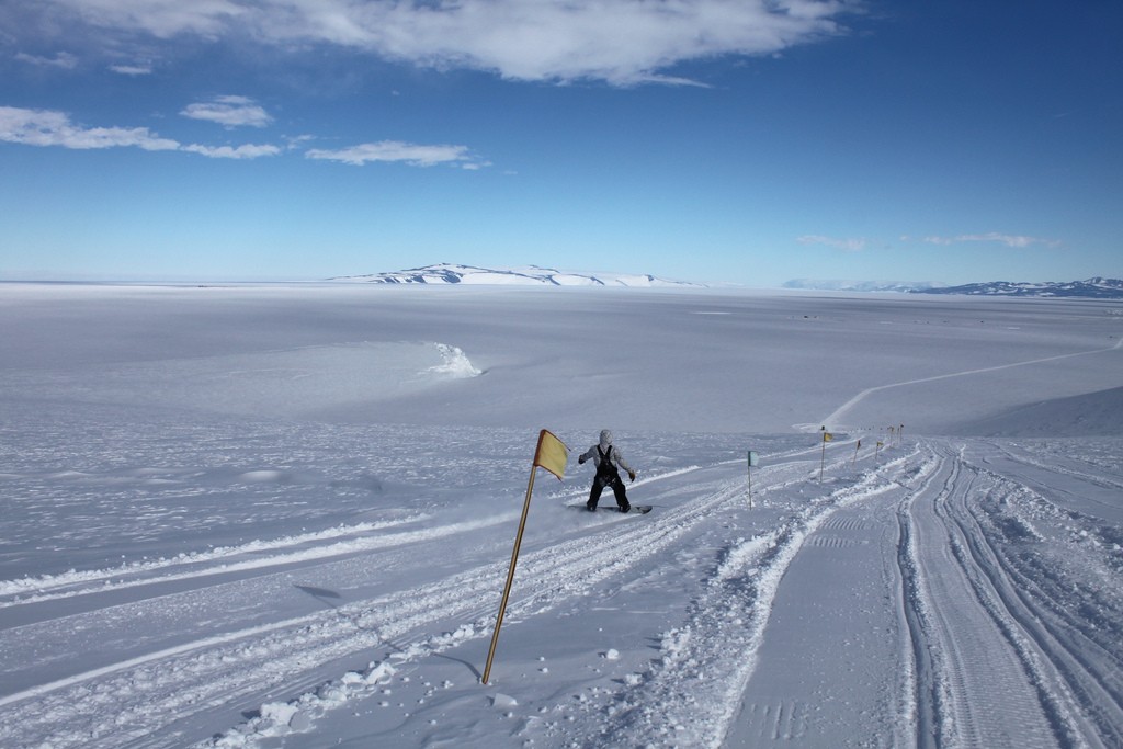 Antarctica: Snowboarding at Castle Rock