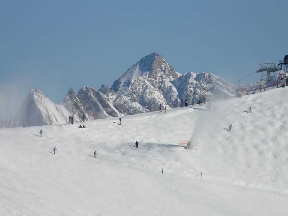 skiing moguls