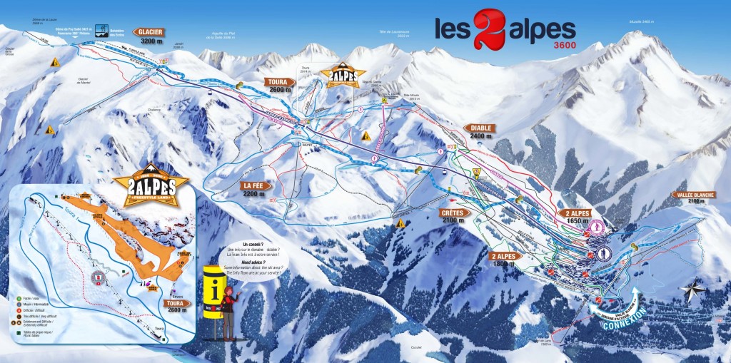 Les 2 Alpes Piste Map