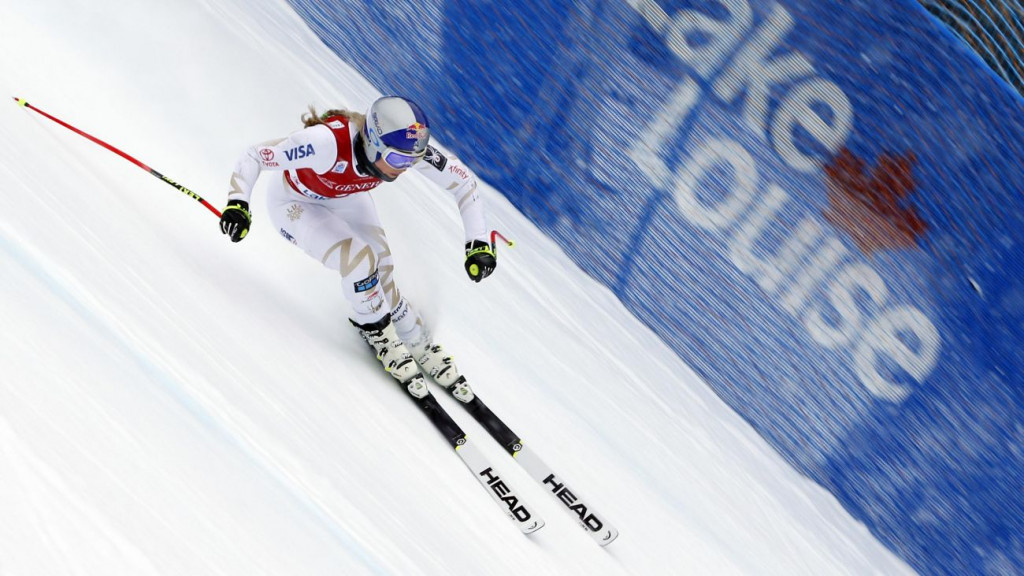 Lindsey Vonn racing at Lake Louise 